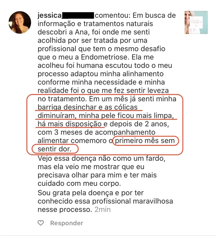 Depoimento real de aluna — Jéssica